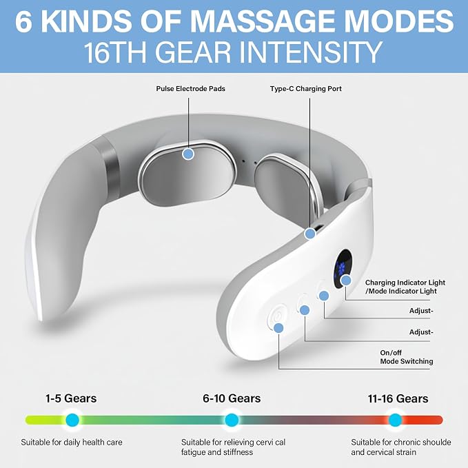 AiRunTech Neck Massager with Heat, Portable Electric Neck Massager with Heat - Image 5