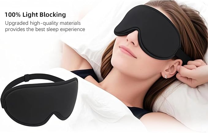 Sleep Mask, 3D Contoured Sleeping Mask, 99% Light Blocking Eye Mask, Zero Eye - Image 7