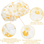 18Pcs Plastic Shower Caps for Women Waterproof Bath Caps Bathing Hair Cap - Image 3