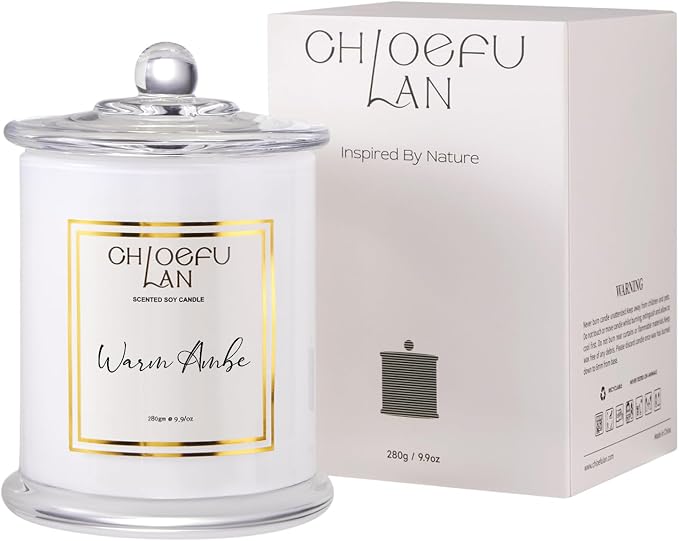 Chloefu LAN Warm Amber Candle, Scented Candles Gifts by ChloefuLANScentedCandles