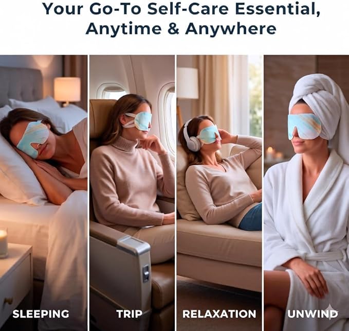 16 Packs Self Heating Steam Eye Masks: Disposable Moist Warm Compress - Image 7