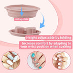 Silicone Hand Soaking Bowl for Nail Art & Manicures – Foldable, Dual Hand Spa - Image 5