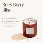 LA JOLIE MUSE Ruby Berry Bliss Scented Candle| Mandarin, Cranberry & Plum | 10 - Image 6