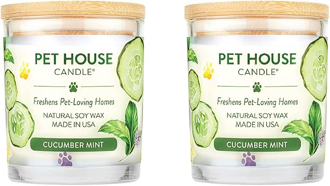 Pet House Cucumber Candles, Natural Scented Candles by OneFurAll