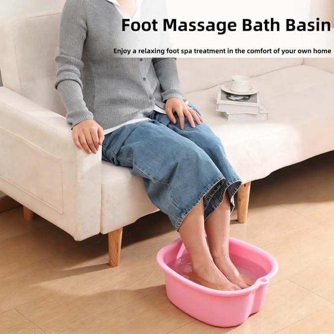 Ytterbium Foot Soaking Bath Basin, Large Massage Foot Soaking Tub, Plastic Home - Image 5