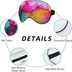 Abstract Marble Silk Eye Mask Sleep Mask Fluid Colorful Painting Artwork - Image 3