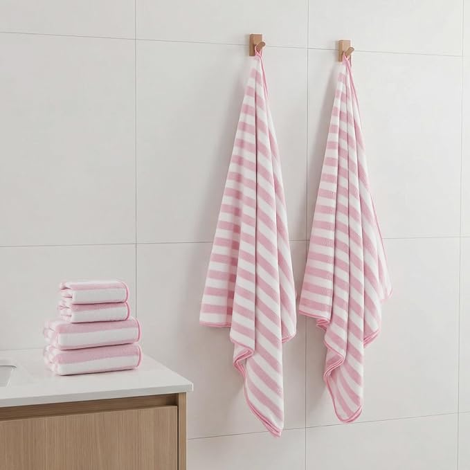 REDKISS Ultra Soft Bath Towel Set 6-Piece 35"x70" | 100% Microfiber, Highly - Image 5