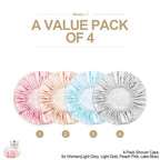 Shower Cap for Women Reusable Extra Large Shower Caps for Men Satin Double - Image 2