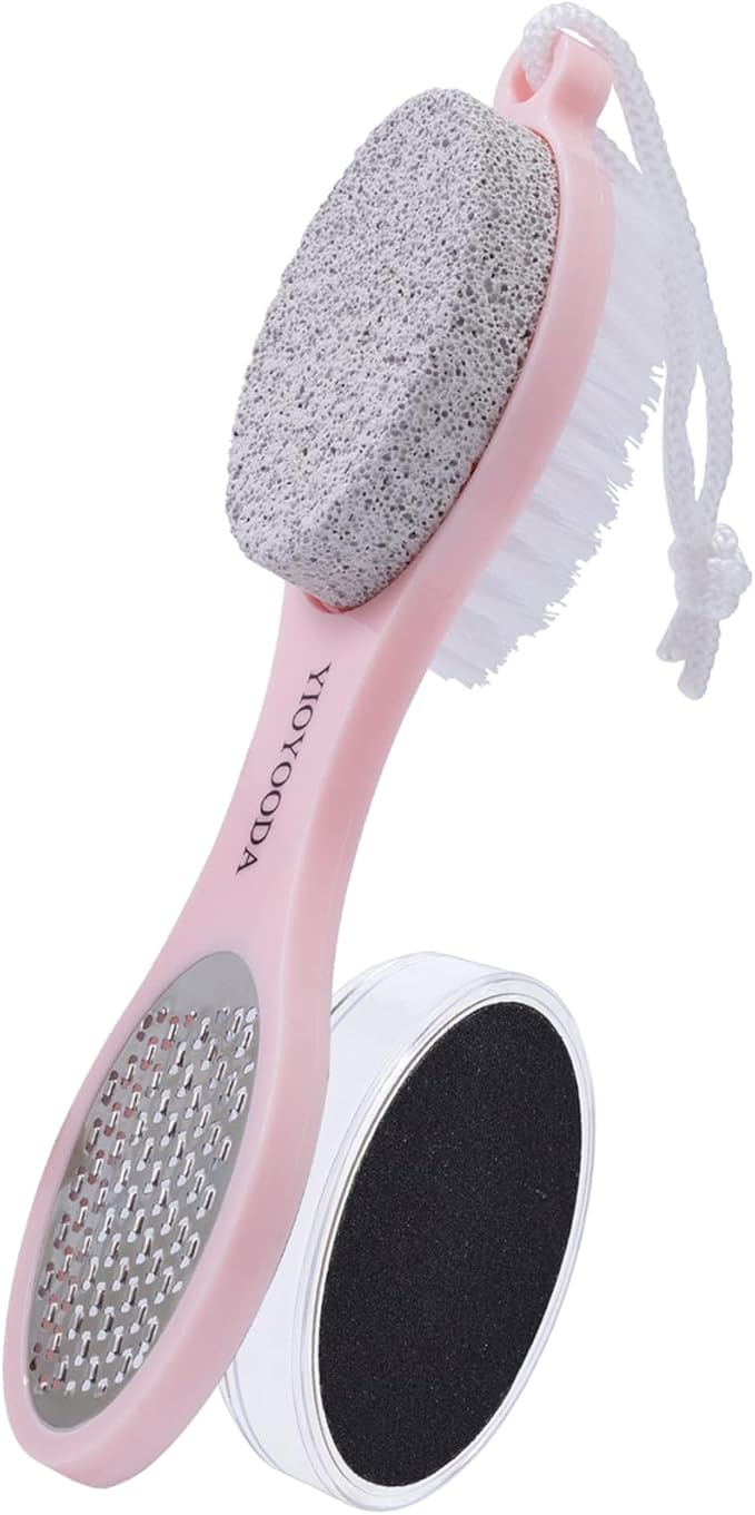 Foot Scrubber Brush with Pumice Stone by YIOYOODA