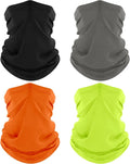 ROXUN 4 Pack Neck Gaiter, Cooling Breathable Face Mask UV Protection Scarf by Roxun