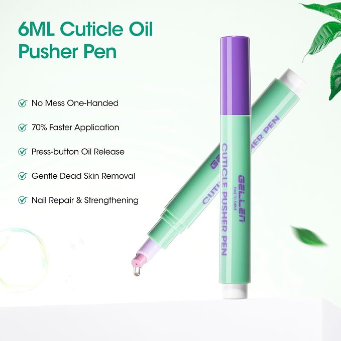 Gellen 6ml Ceramic Cuticle Oil Pusher Pen, Cuticle Remover & Cuticle Oil Pen - Image 2