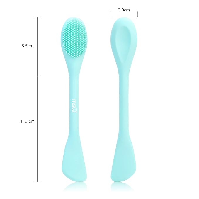 MSQ Silicone Face Mask Brush, Soft Facial Cleansing Scrubber, 2 Pack Double-End - Image 7