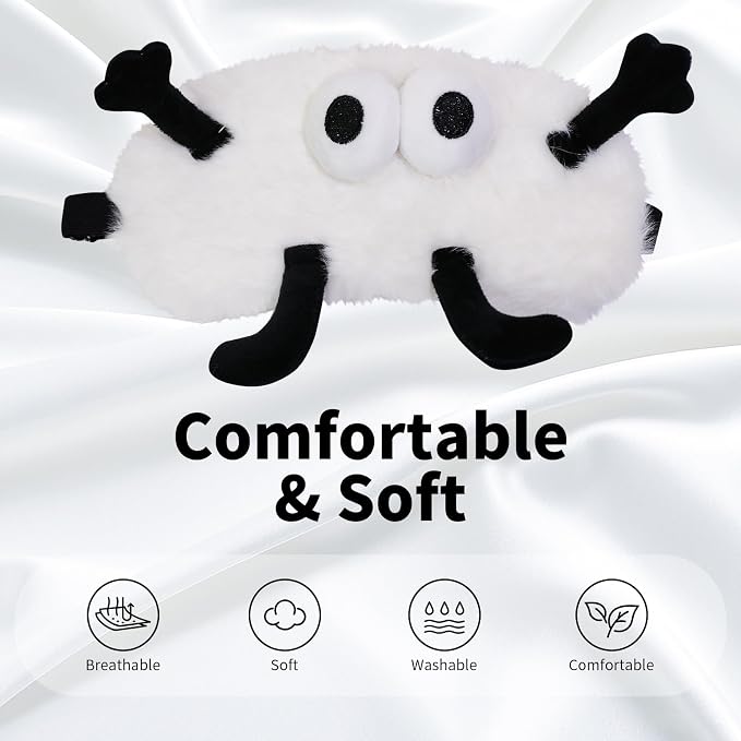 PERFECTSIGHT Sleep Eye Masks, Cute Sleep Eye Cover Lightweight Adjustable - Image 2