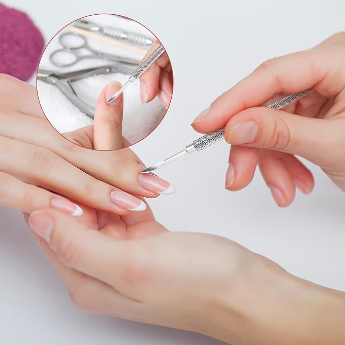 Cuticle Pusher Nail Polish Remover 2-in-1 Cuticle Trimmer Nail Care Tool - Image 5