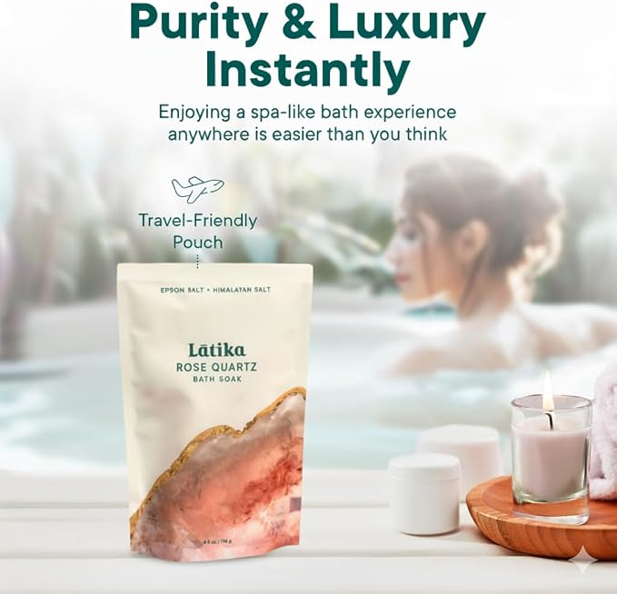 Latika Geode-Inspired Bath Soak Single Pack- Rose Quartz - Image 6
