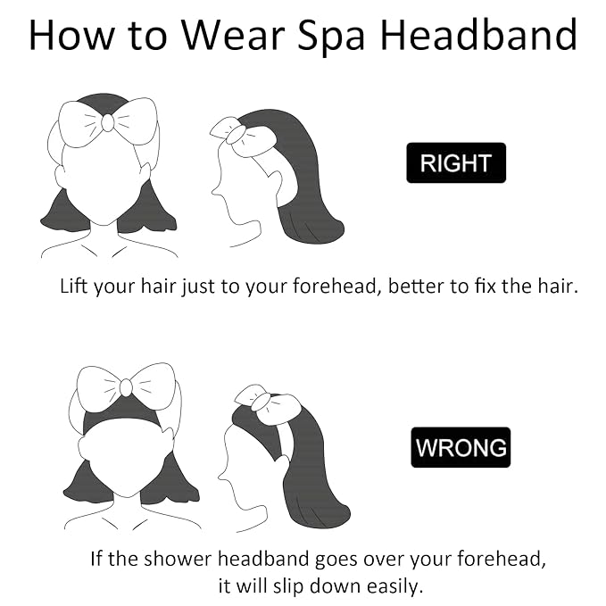 Ondder Spa Headband for Washing Face 8 Pack White Skincare Headbands for Women - Image 6
