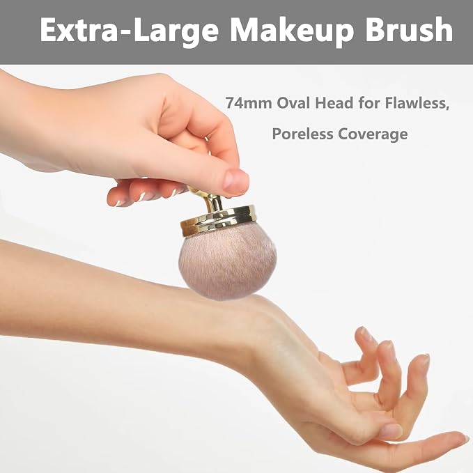 Body Makeup Brush Extra Large Oval Self Tanning Brush Multipurpose 74mm - Image 3
