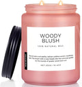 M&SENSE Large Rose Oud Soy Candles, 19.4oz Natural Soy Wax, 110-Hour Long by MSENSE