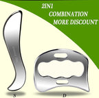 BYYDDIY 2 in 1 Stainless Steel Muscle Scraper Tools Set Gua Sha Massage Scraper - Image 3