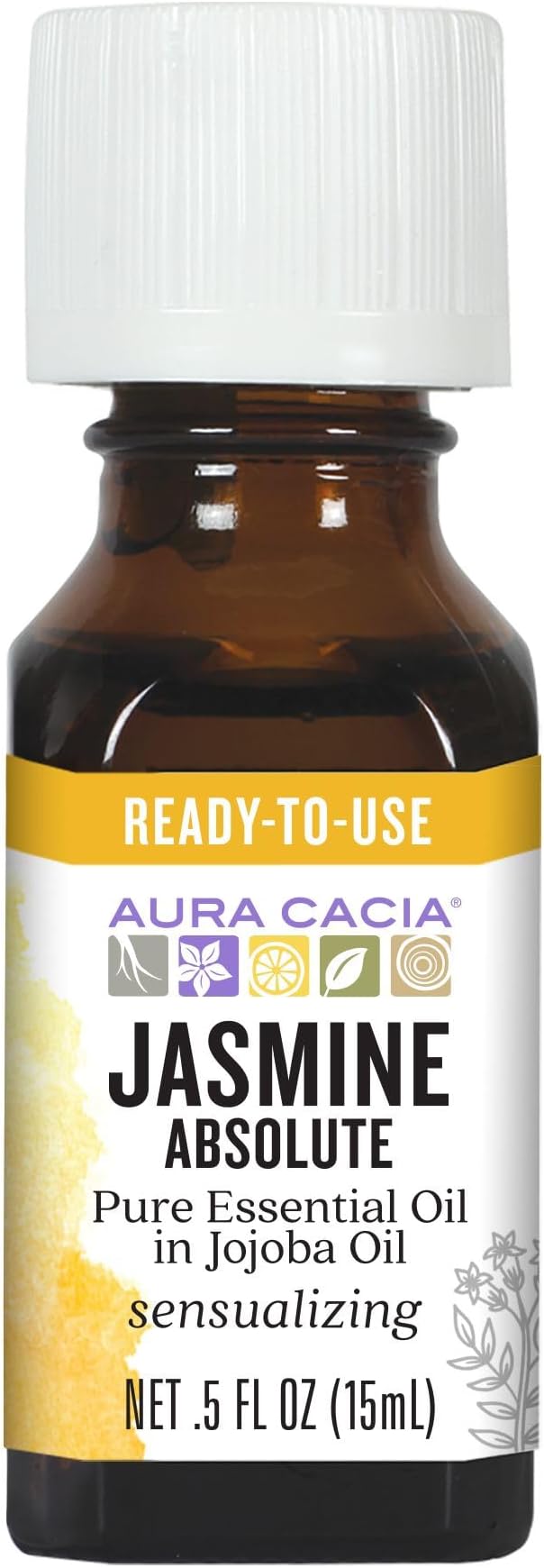 Precious Essentials Oil Jasmine Absolute w/Jojoba Aura Cacia 0.5 oz Oil by AuraCacia