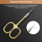 CGBE Cuticle Scissors Extra Fine Curved Blade, Super Slim Manicure Scissors - Image 2