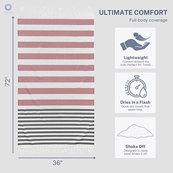 Cotton Turkish Beach Towel - Image 3