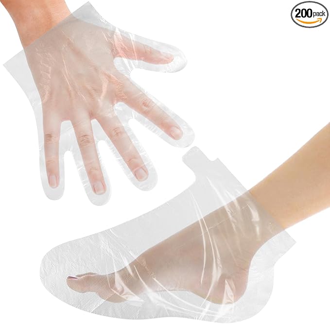 200 Pcs Paraffin Wax Liners for Feet and Hand, Disposable Paraffin Bath Liners by Mozeat+Lens