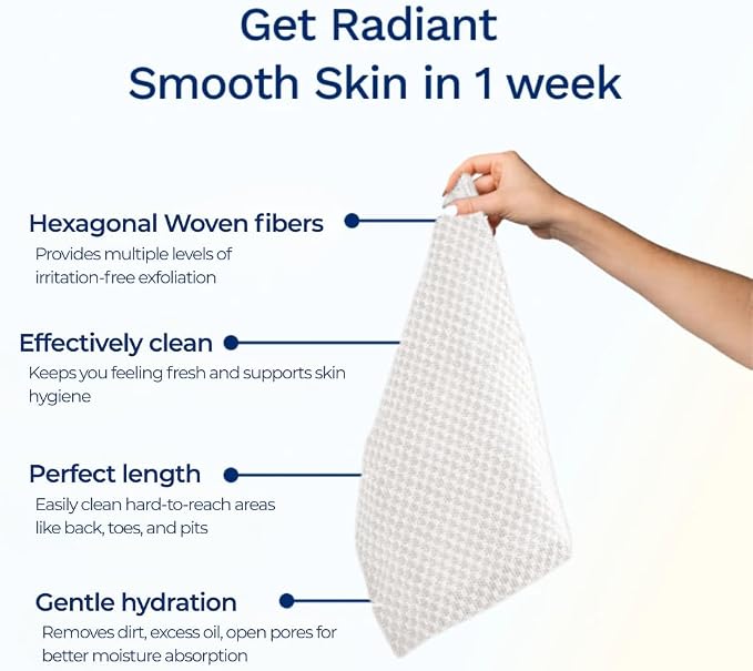 Sima Brand Exfoliating Washcloth Face & Body Scrub Towel - Image 6