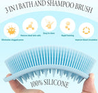 2 in 1 Silicone Body Scrubber Shampoo Brush, Shower Body Scrubber, Silicone - Image 2