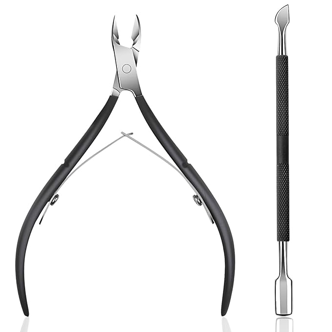 Ejiubas Cuticle Trimmer with Cuticle Pusher Cuticle Nipper Professional Grade by Ejiubas