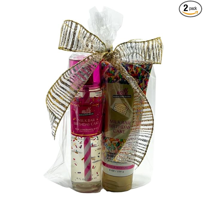 Bath & Body Works MILK BAR BIRTHDAY CAKE Fine Fragrance Mist & Body Cream 2pc by BathBodyWorks