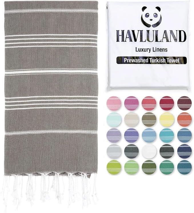 HAVLULAND Turkish Beach Towels, Oversized 40"x72" Turkish Bath Towel, Highly by Havluland