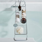 Stainless Steel Bathtub Caddy Tray, Expandable Bathtub Holder Table, Adjustable - Image 5