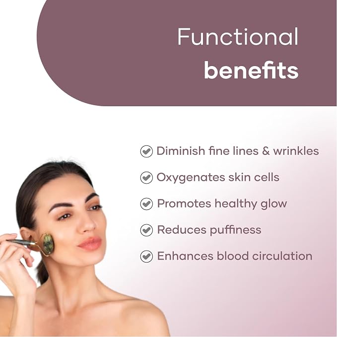 Saturn by GHC Authentic Rose Quartz Jade Roller & Gua Sha Set – Premium Facial - Image 2