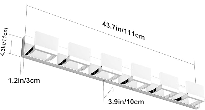 Tipace 6 Lights Dimmable LED Modern Vanity Lights - Image 7