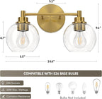 VONLUCE Bathroom Light Fixtures, 2-Light Vanity Light - Image 5