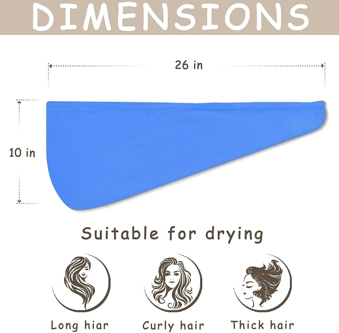 3 Pack Microfiber Hair Towel Wrap - Image 2