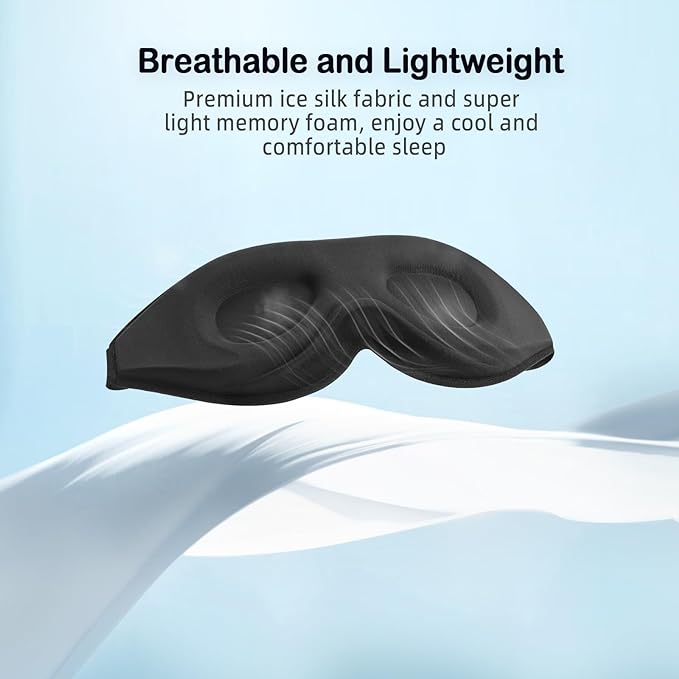 LitBear Sleep Mask for Side Sleeper Women Men, Eye Mask for Sleeping Light - Image 5