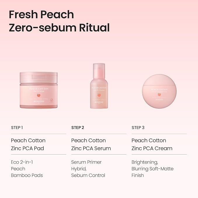 SKINFOOD Peach Cotton Zinc PCA Toner Pads, Korean Skincare - Image 6