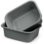 DecorRack 2 Plastic Wash Basins, Large 10 Quart Graduated Bucket, Portable by DecorRack