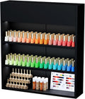 OmySalon Wall Mounted Display Rack, 32-Inch 3-Tier LED Nail Polish Organizer by OmySalon