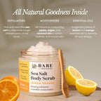 Bare Botanics Lemon Orange Body Scrub 24oz | Made in Madison, WI | All Natural - Image 2
