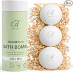 Magnesium Bath Bombs Gift Set – XL Epsom Salt Bath Bombs by Romancy