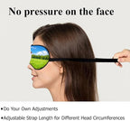 Cows Sleep Mask Eye Mask Fresh Grass Blue Sky White Clouds Sleep Mask Light - Image 4