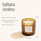 LA JOLIE MUSE Sahara Amber Scented Candle | Bergamot, Clove & Amber | 10 oz Soy - Image 5