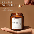 Fir Scented Candles for Home, Natural Soy Wax Aromatherapy Non Toxic Winter Fir - Image 8