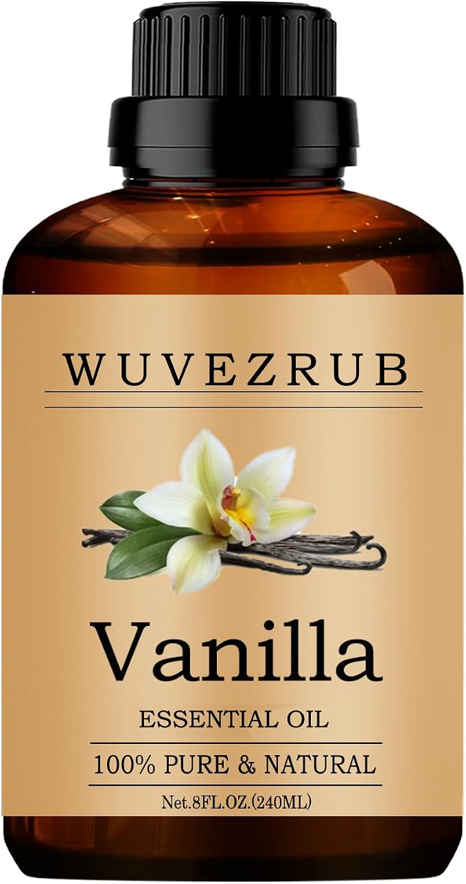 Vanilla Essential Oils, 240ML Pure and Natural Essential Oil by WUVEZRUB