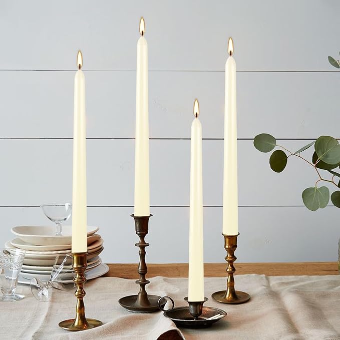 WPONSZU 16 Pack Ivory Taper Candles, 7-8 Hours Burn Time, Smokeless and Dripless - Image 4
