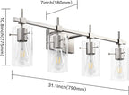 SOLFART 4 Light Bathroom Vanity Lights Bathroom Lights Over Mirror Vintage Bath - Image 5