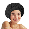 Shower Cap for Women, Double Layer Waterproof Bath Cap, Reusable Hair Protector by CHFONGDIRECT